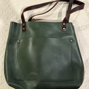 Portland Leather Jade Tote Bag (Medium)